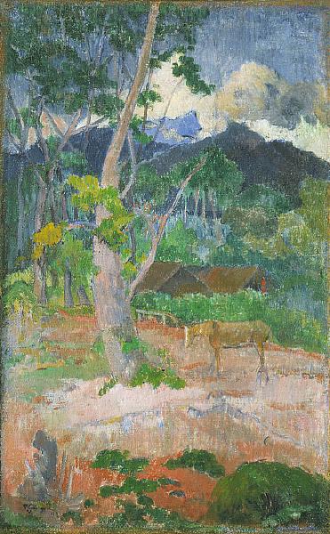 Paul Gauguin Landscape with a Horse Norge oil painting art